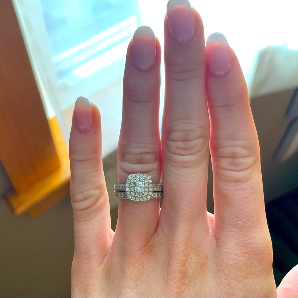 14k White Gold Wedding Set (0.75 carat)